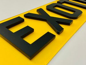 4D acrylic number plates