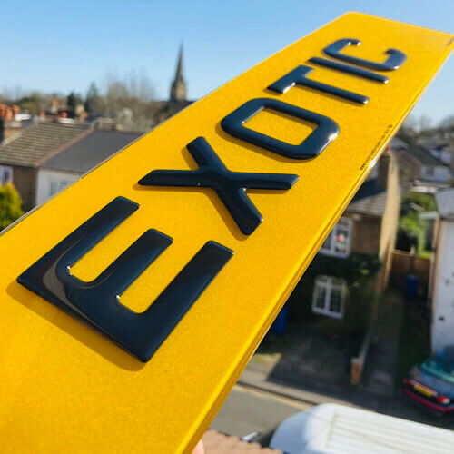 Gel Domed Self Adhesive Number Plate Digit 'X' Choice of Finish 